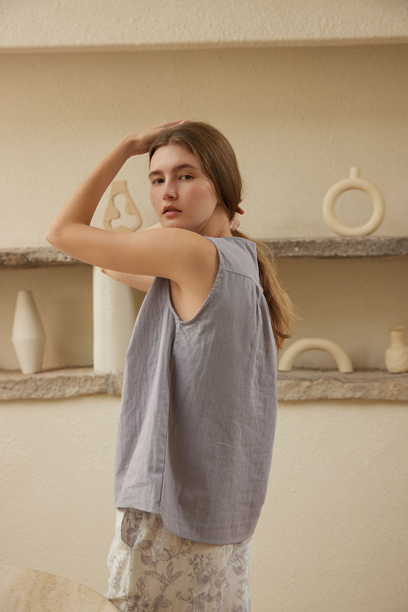 Cotton Sleeveless Pajama Set