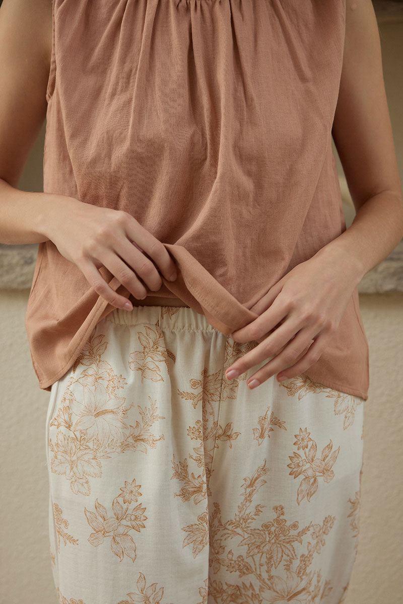 Cotton Sleeveless Pajama Set