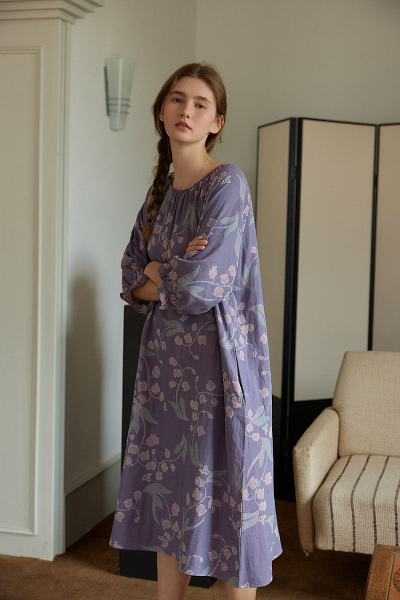 Cotton Lily of the Valley Print Nightgown