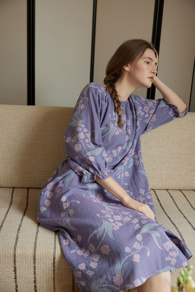 Cotton Lily of the Valley Print Nightgown