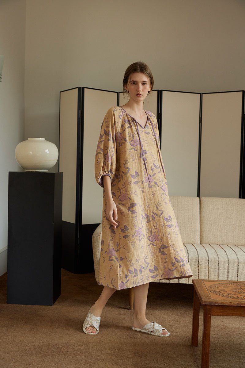 Cotton Oriental Classical Style Nightgown