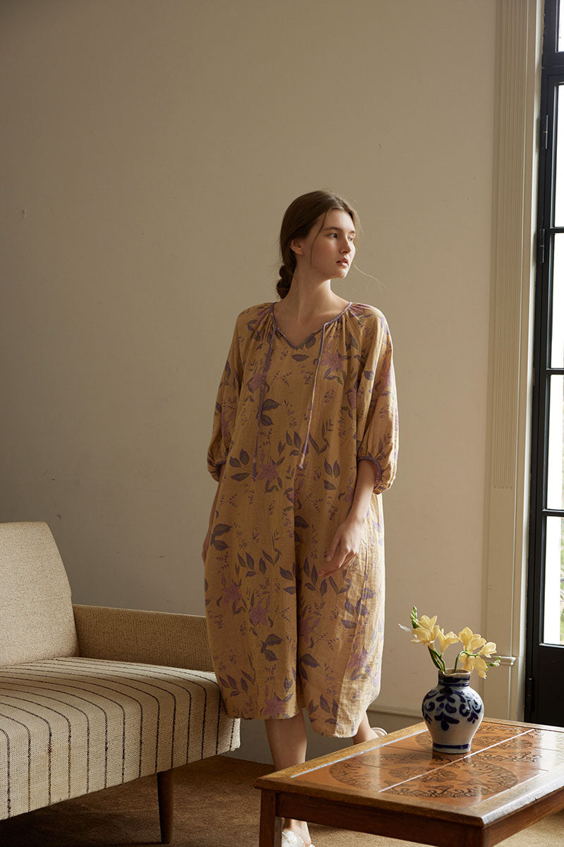 Cotton Oriental Classical Style Nightgown