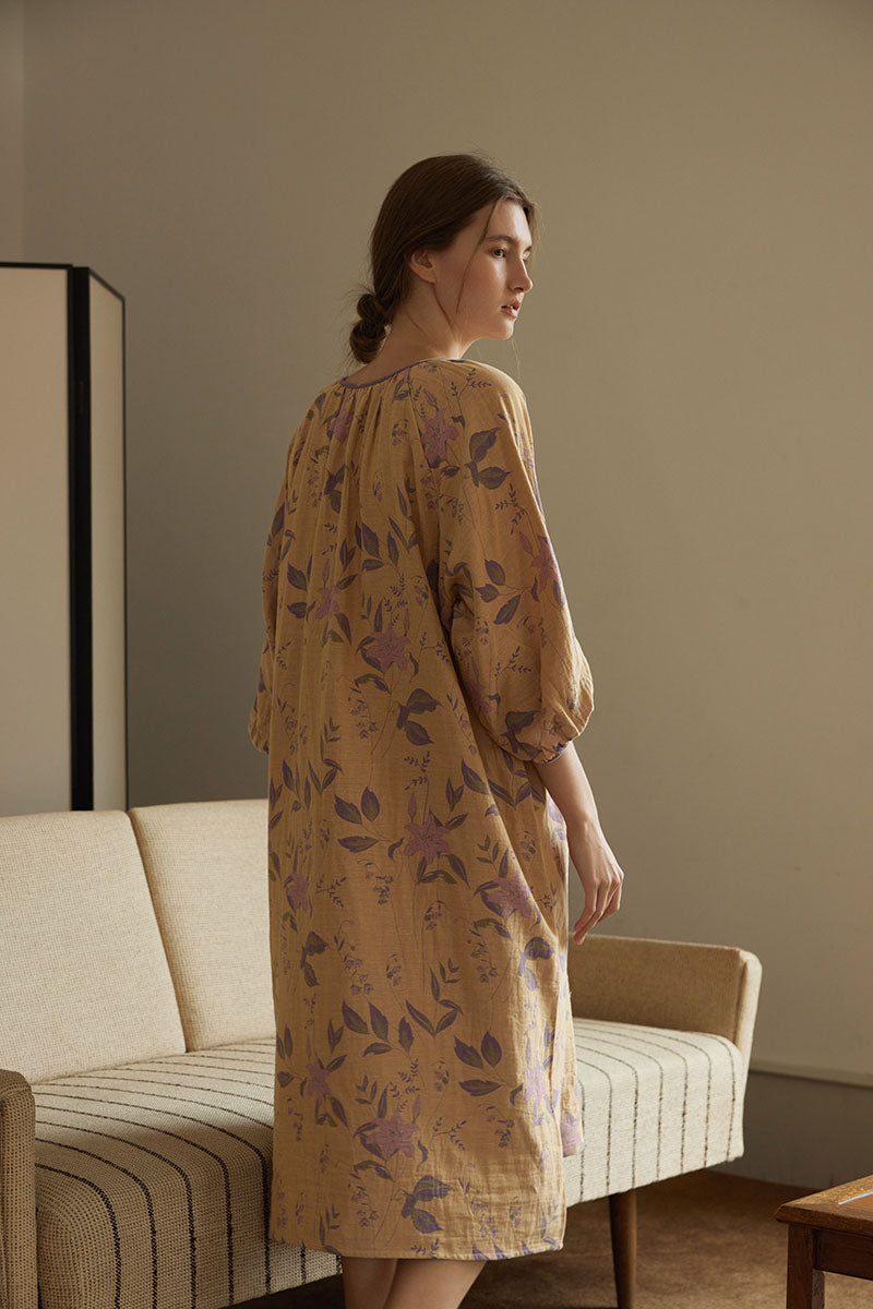 Cotton Oriental Classical Style Nightgown