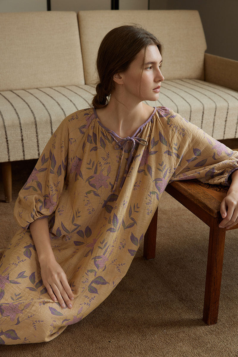 Cotton Oriental Classical Style Nightgown