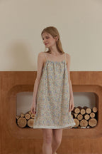 Cotton Floral Print Short Nightgown