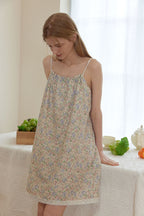 Cotton Floral Print Short Nightgown