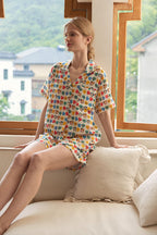 Heart Printed Short Pajama Set