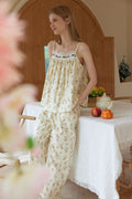 Cotton Classic Plant Print Camisole  Pajama Set