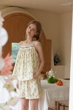 Cotton Classic Plant Print Camisole & Shorts Pajama Set
