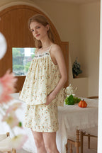 Cotton Classic Plant Print Camisole & Shorts Pajama Set