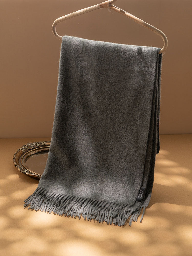 Fringed Cashmere Shawl Scarf