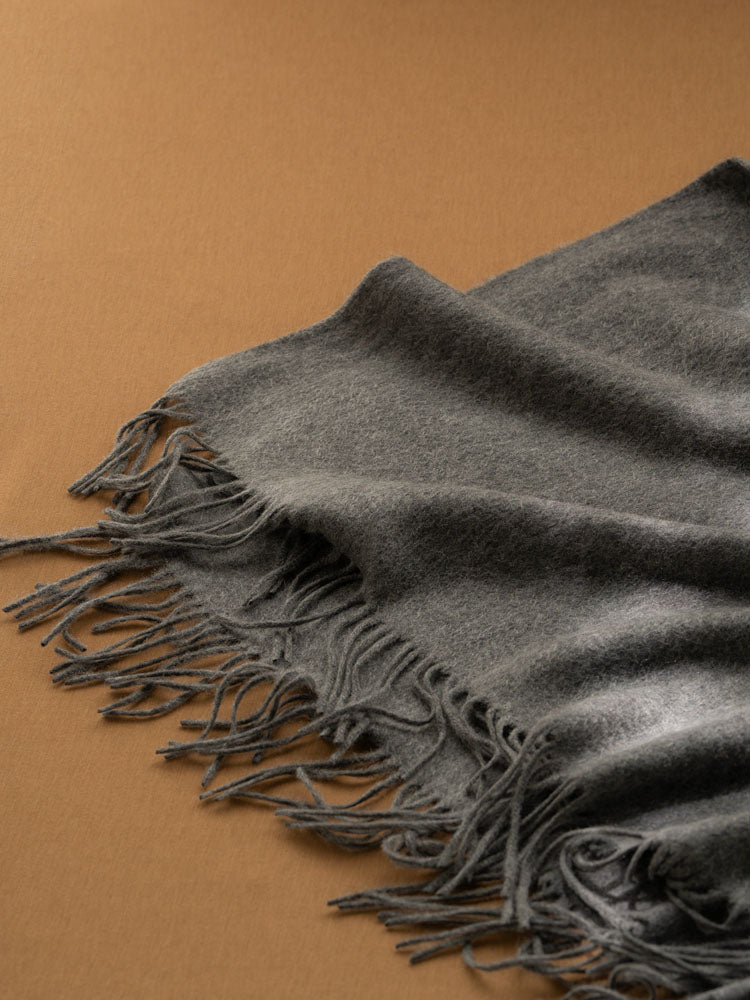 Fringed Cashmere Shawl Scarf