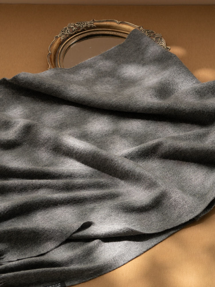 Fringed Cashmere Shawl Scarf