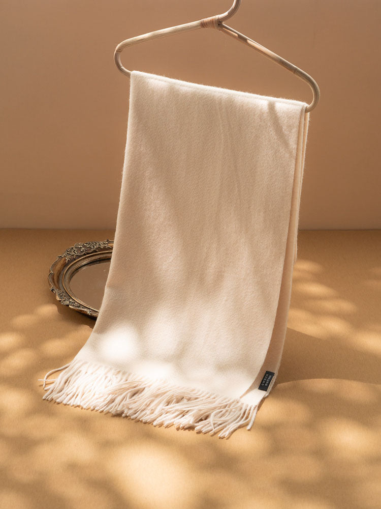 Fringed Cashmere Shawl Scarf