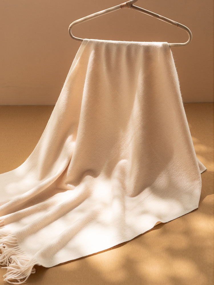 Fringed Cashmere Shawl Scarf