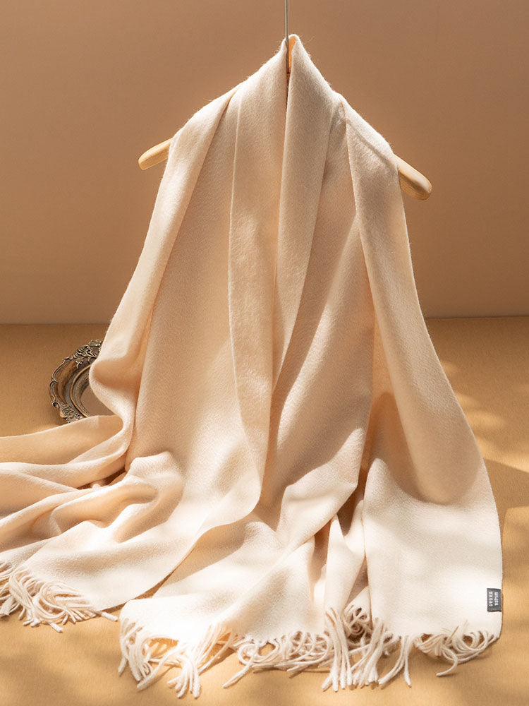 Fringed Cashmere Shawl Scarf
