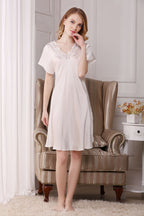 Silk Lacy Nightgown