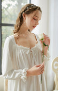 Lace Trimmed Hem Nightgown
