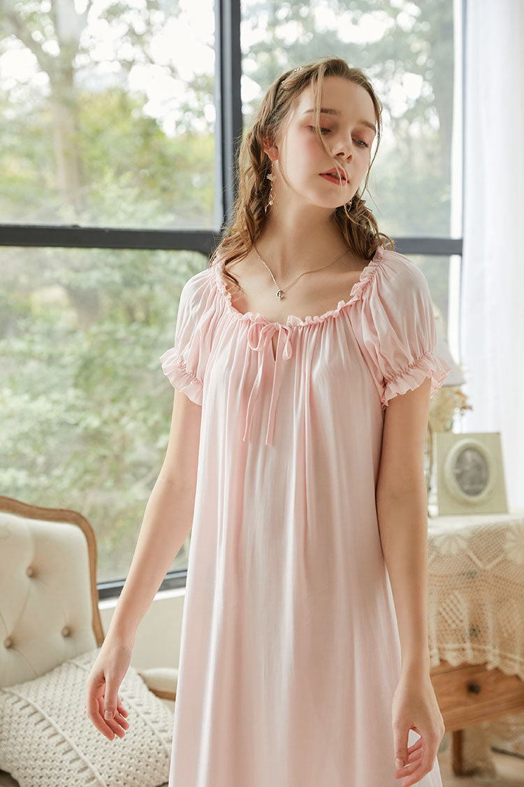 Short sleeves Cotton Nightgown