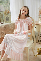 Short sleeves Cotton Nightgown