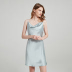Feminine Cowl Neck Silk Chemise