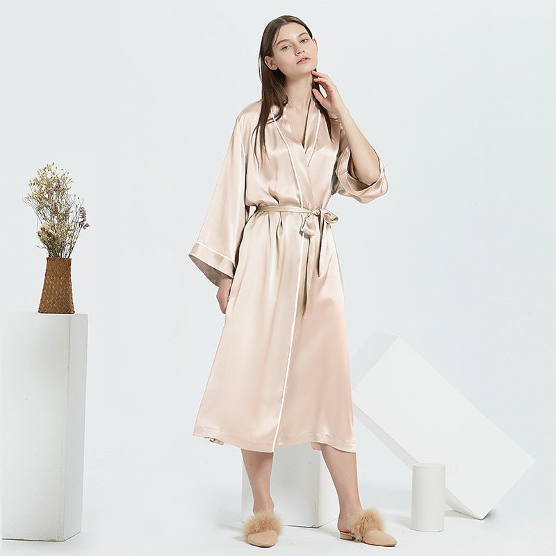 Classic Pure Silk Robe with Belt