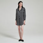 Pure Silk Striped Nightshirt