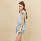Silk Sleeveless Top & Shorts Pajama Set