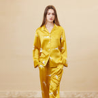 Silk Leopard Print Long Sleeve Pajama Set