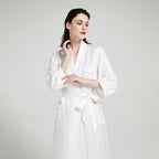 Houndstooth Pattern Silk MIdi Robe