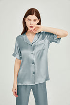 Silk Short Sleeve Pajama Set
