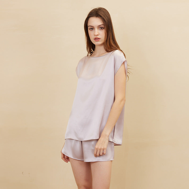 Silk Sleeveless Top & Shorts Pajama Set