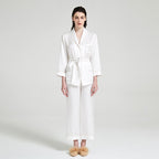 Houndstooth Jacquard Silk Pajama Set