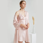 Casual Classic Cami Nightgown&Robe 2Pcs Set