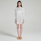 Pure Silk Striped Nightshirt