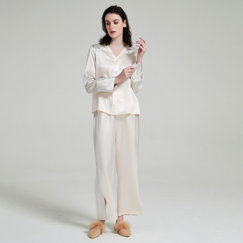 Classic Flared Cuffs Top & Pants Pajama Set