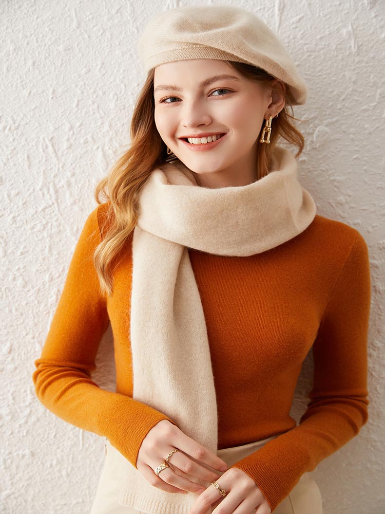 Classic Wool-Cashmere Blend Shawl Scarf