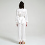Houndstooth Jacquard Silk Pajama Set