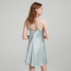 Feminine Cowl Neck Silk Chemise