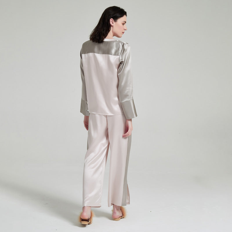 Classic Flared Cuffs Top & Pants Pajama Set