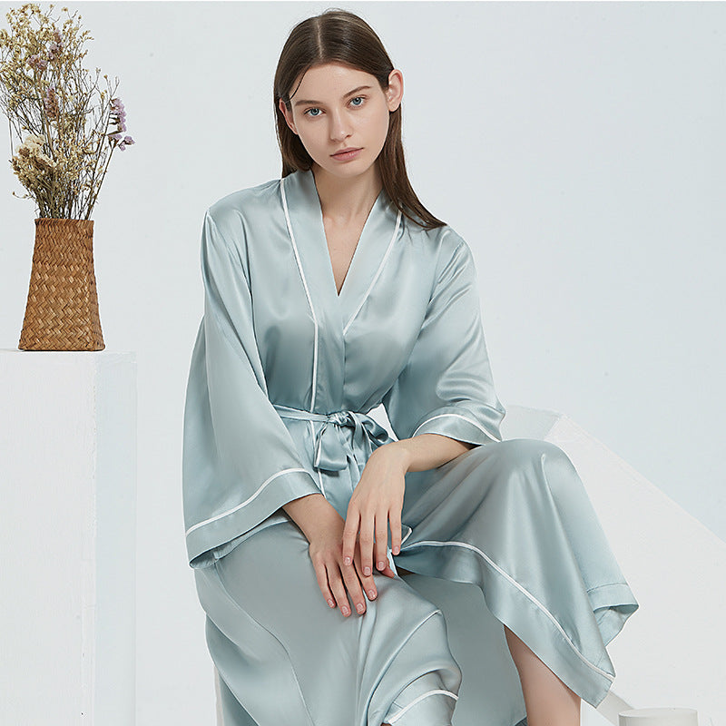 Classic Pure Silk Robe with Belt