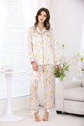 Women's Silk Floral Printed Full Length Pajama Set