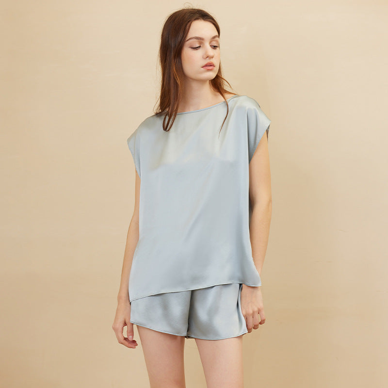 Silk Sleeveless Top & Shorts Pajama Set