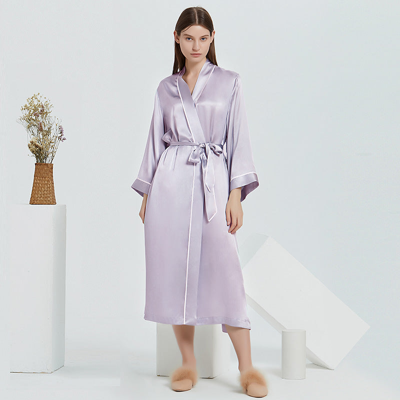 Classic Pure Silk Robe with Belt