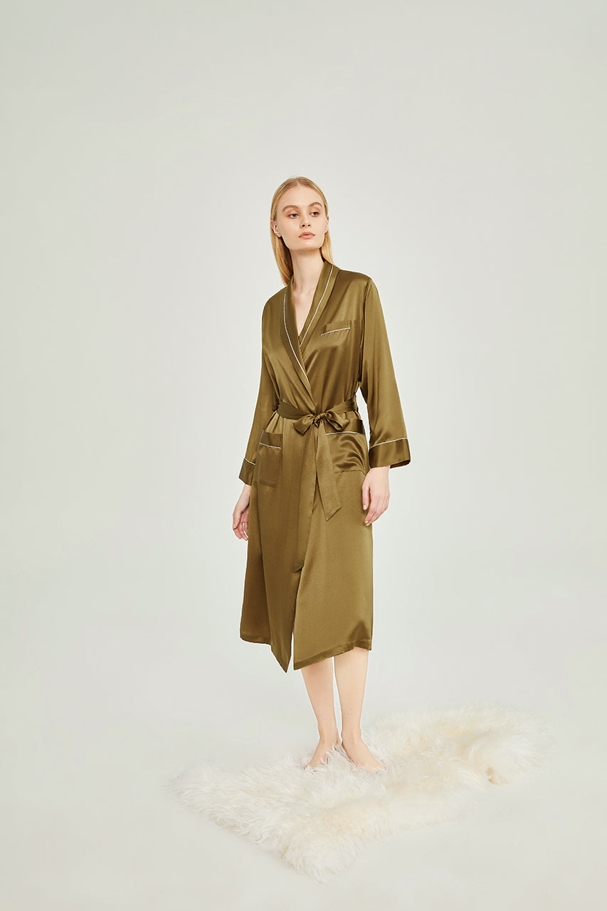 Classic silk robe