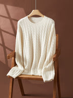 Wool Cashmere Drop Shoulder Sweater & Midi Skirt Set