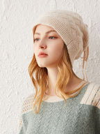 Versatile Cable-Knit Drawstring Beanie