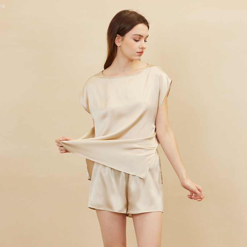 Silk Sleeveless Top & Shorts Pajama Set