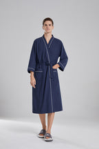 Waffle Robe With Contrasting Trim