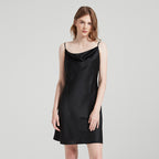 Feminine Cowl Neck Silk Chemise